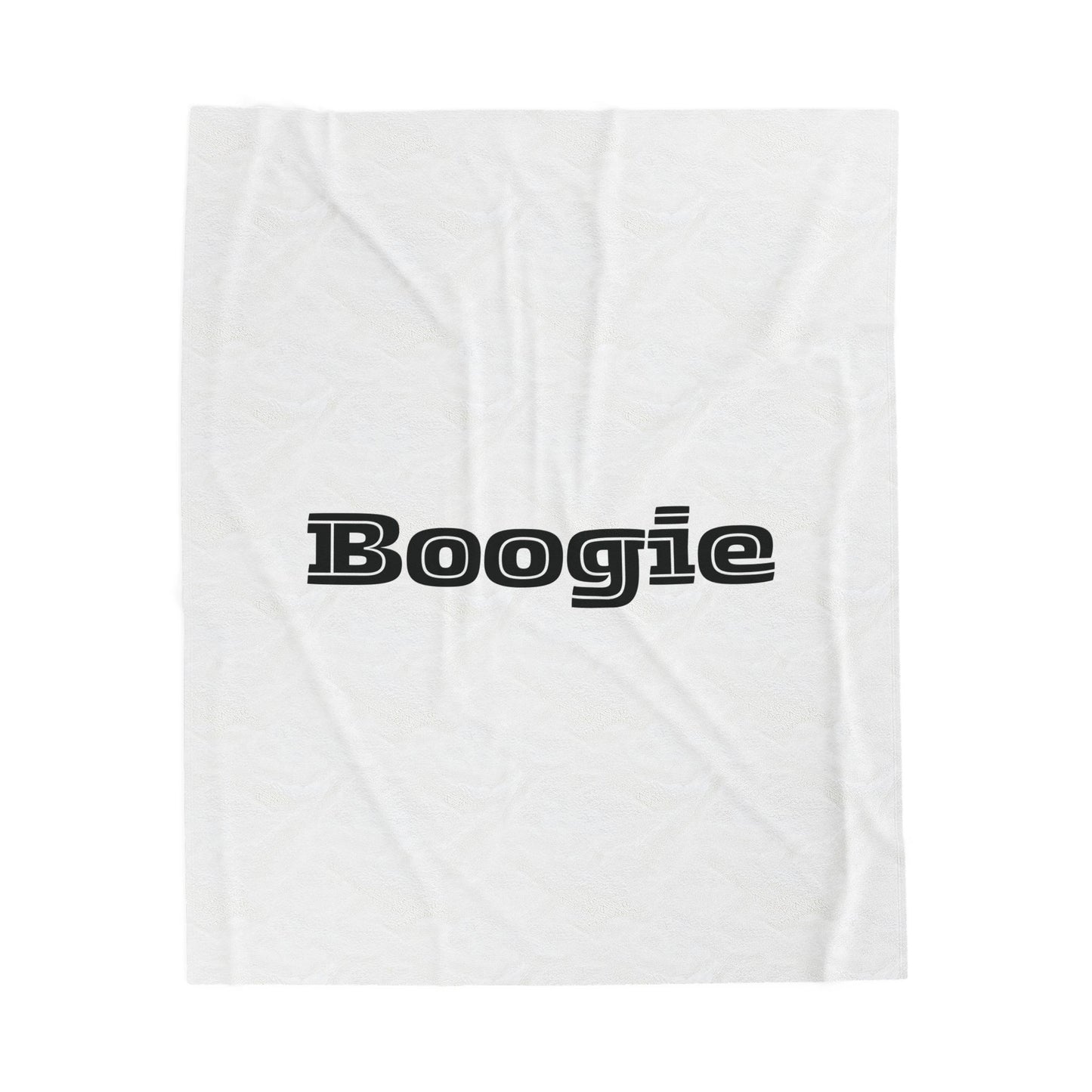 Boogie White Velveteen Blanket, Fun, Dance, Cozy Throw, Home Decor, Dorm, Bed Cover, Couch Blanket, Women Men Teens Kids Birthday Christmas