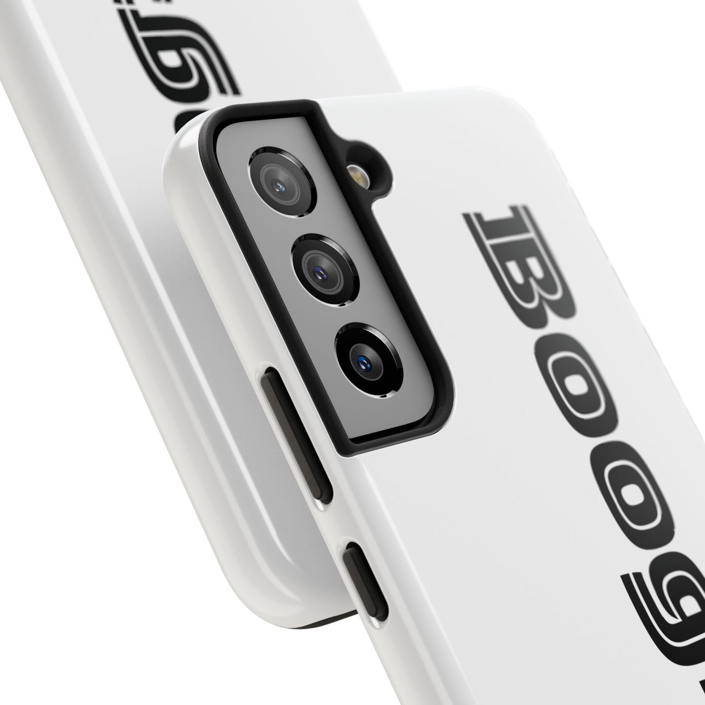 Boogie White Tough Phone Cases, iPhone Samsung cases, wireless charging, gender neutral women men friends kids teens gift birthday Christmas