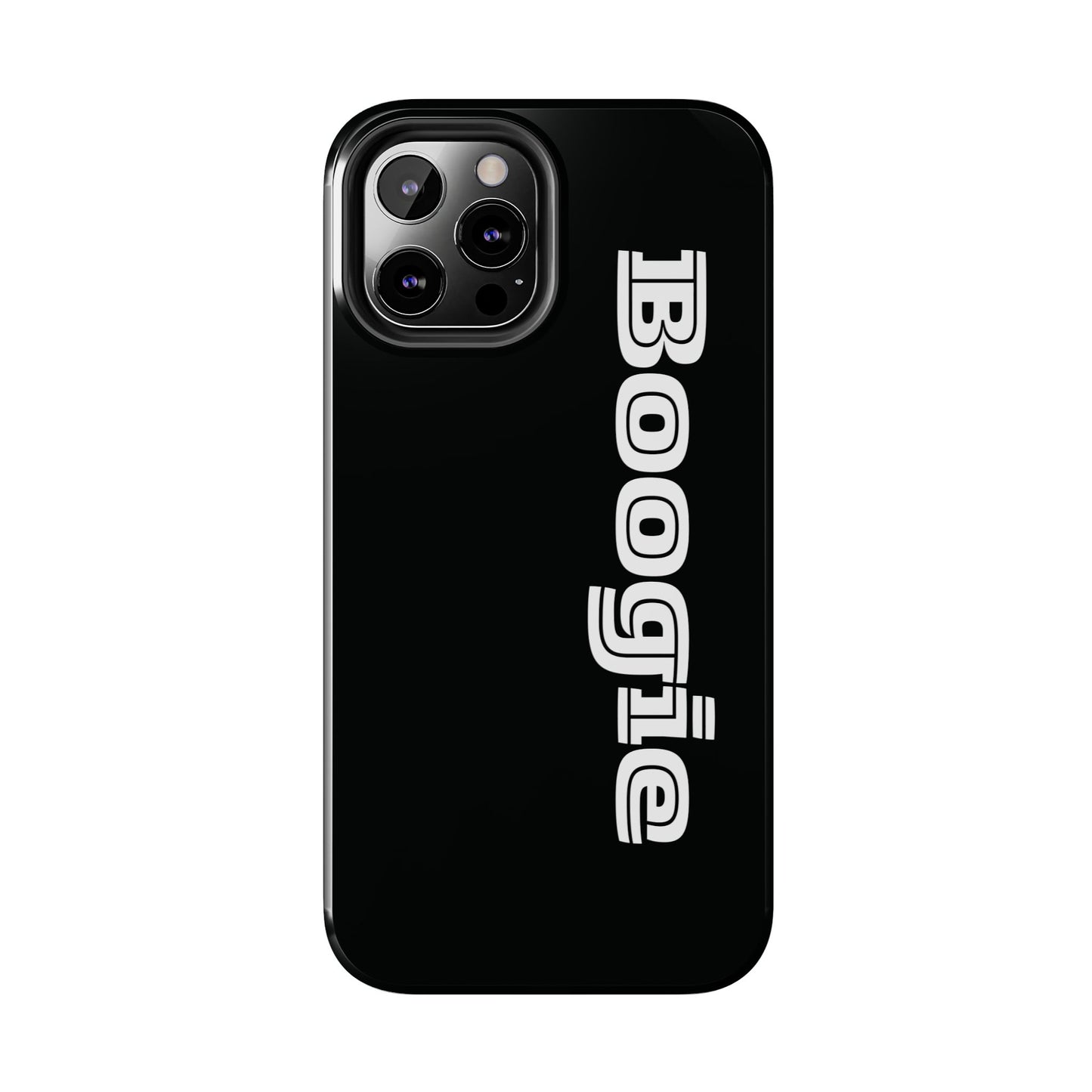 Boogie Black Tough Phone Cases, iPhone Samsung cases, wireless charging, gender neutral women men friends kids teens gift birthday Christmas