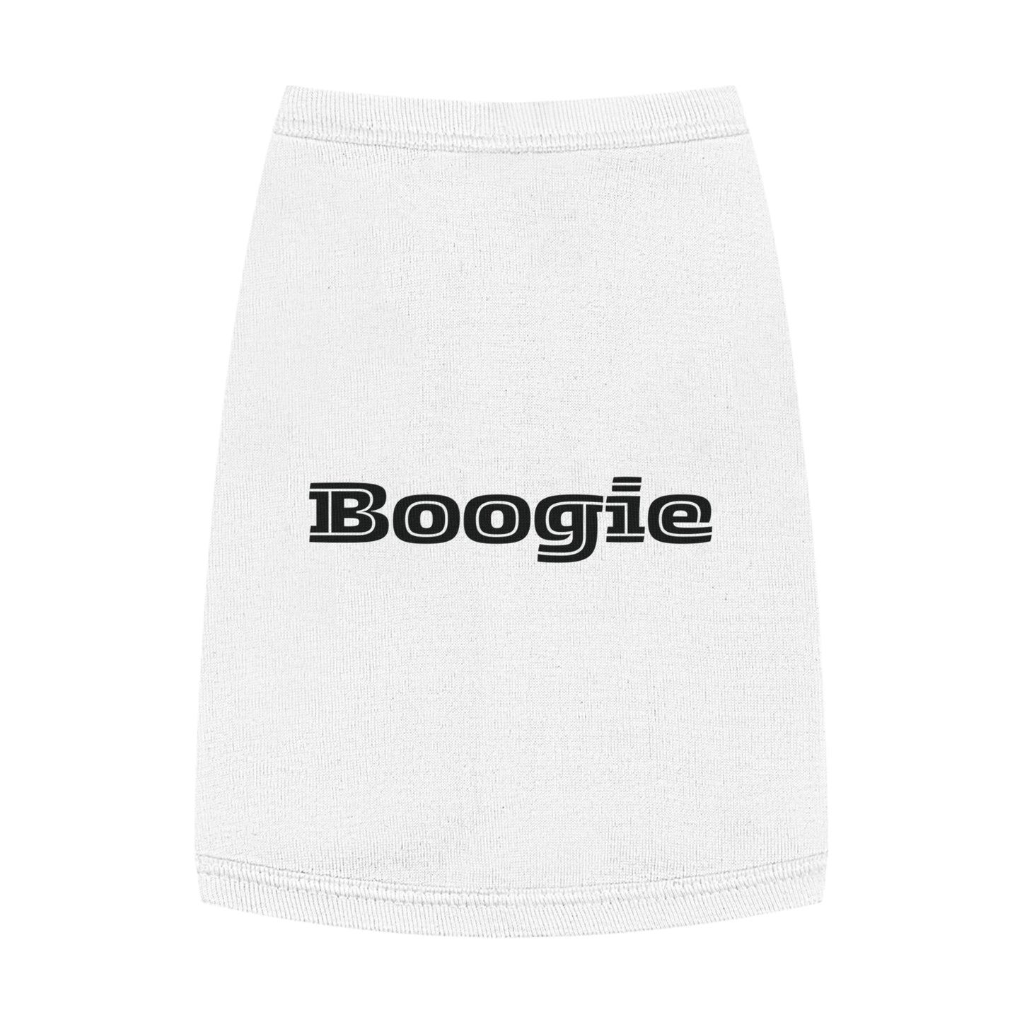 Boogie White Pet Tank Top, pet shirts, pet clothes, funny dog clothes, gifts, pet fashions, attitude, dog shirts, cat shirts, pet shirts