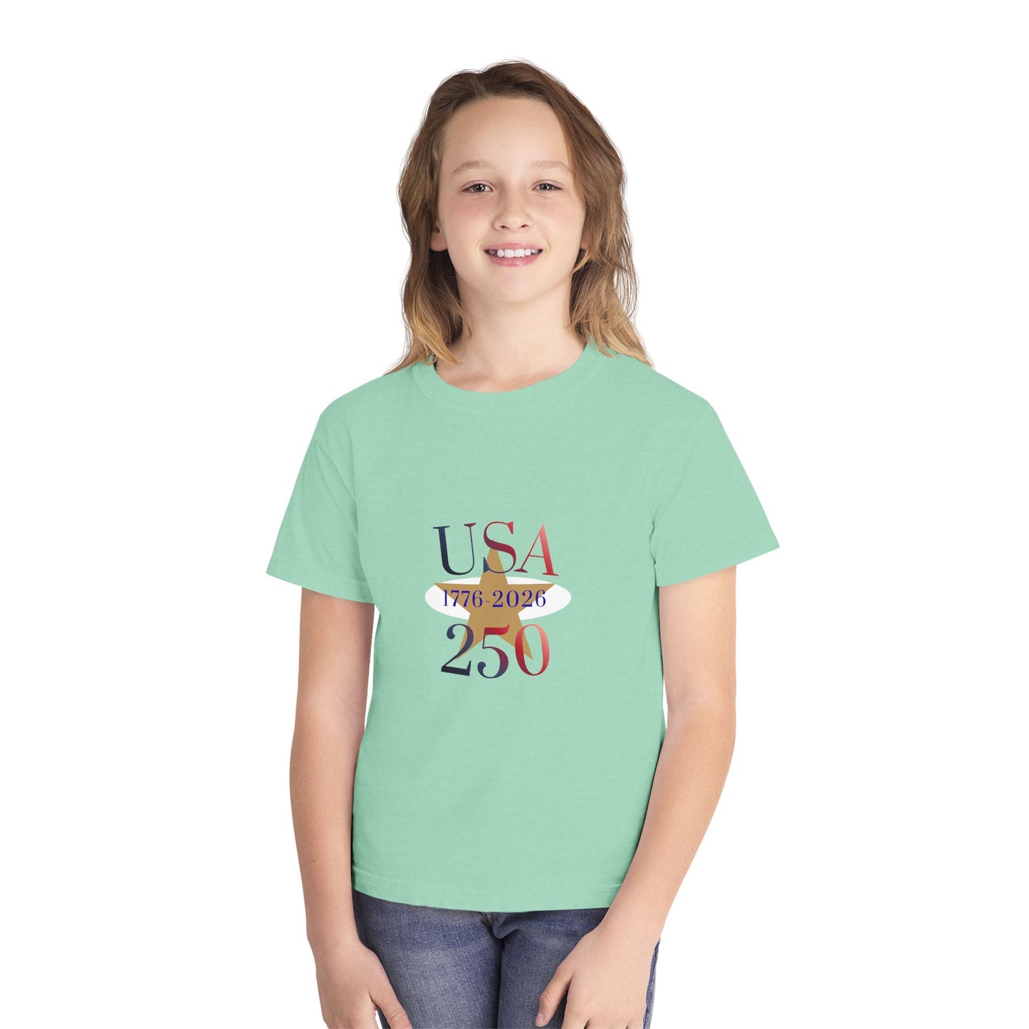 Youth 250th Anniversary USA Patriotic Tee — 1776–2026 Commemorative Shirt