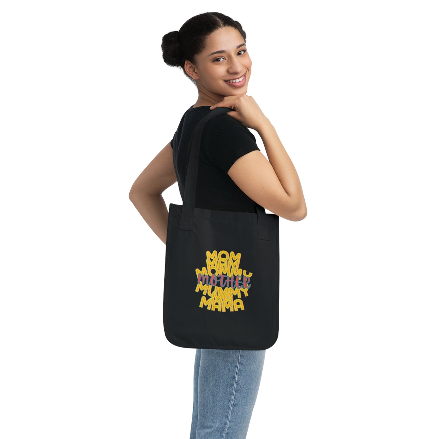 Mother Organic Canvas Tote Bag, Mom Mommy Ma Mam Mama Mummy, Love, Mothers Day, Gender Neutral, Gift, Groceries, Shopping, Books, Eco