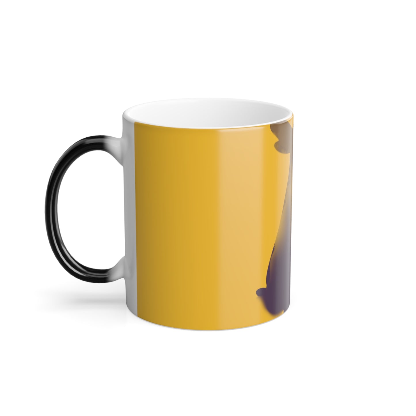 Rabbit Moon Yellow Color Morphing Mug 11oz - Heat Reactive Bunny Ceramic Coffee Tea Cup