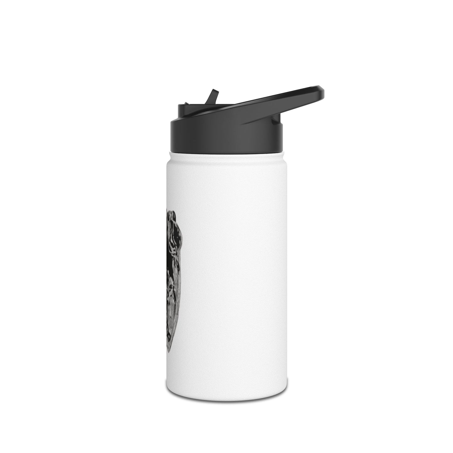Frog White Stainless Steel Water Bottle, Animals, Amphibians, Nature, Exercise, Eco Friendly, Gender Neutral, Men, Women, Kids, Gifts