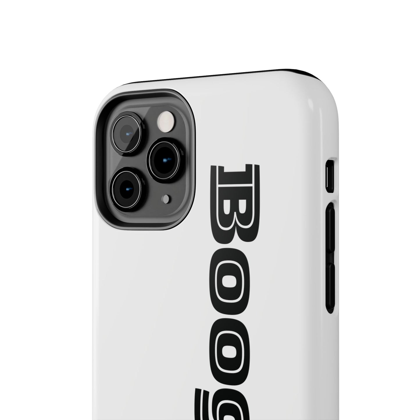 Boogie White Tough Phone Cases, iPhone Samsung cases, wireless charging, gender neutral women men friends kids teens gift birthday Christmas