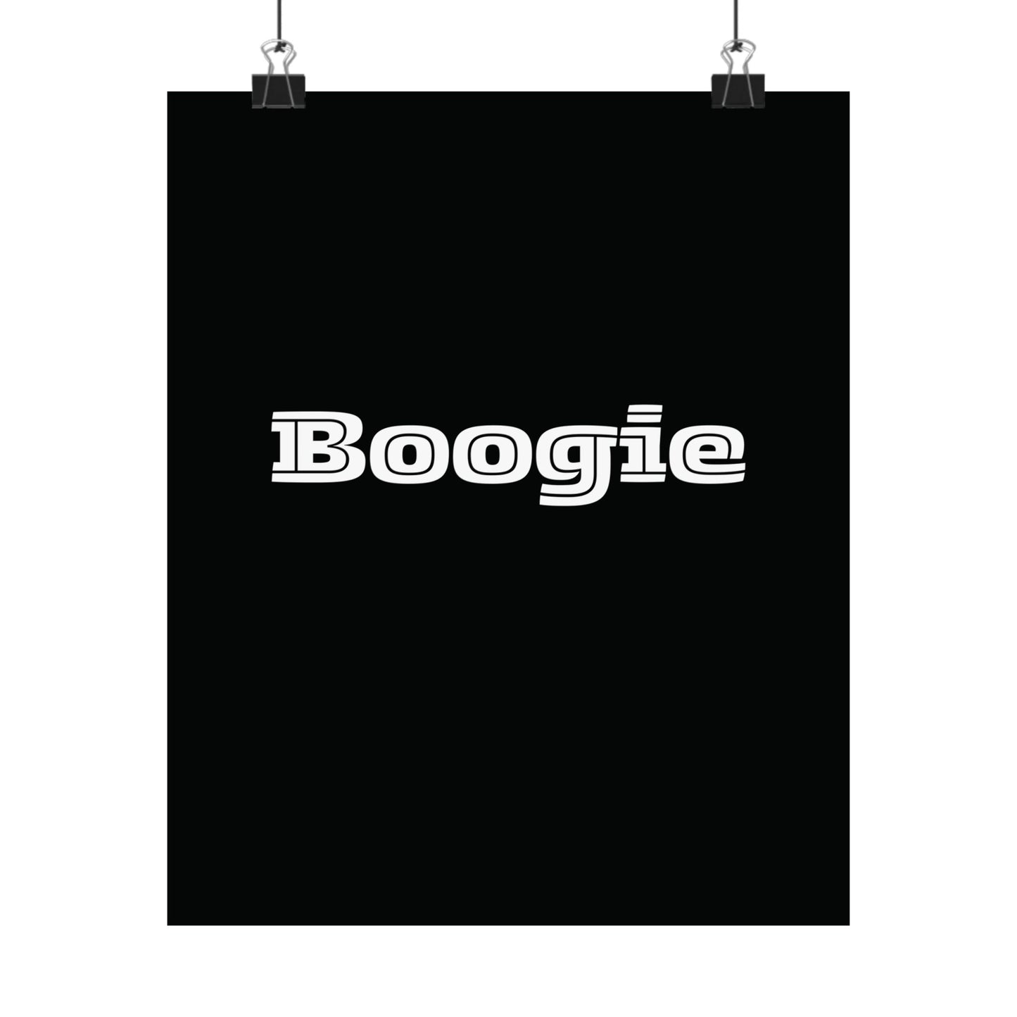 Boogie Black Matte Vertical Poster, Dance, Wall Art, You Frame, Home Decor, Dorm, Gift, Gender Neutral, Under 20 Dollars, Birthday Christmas