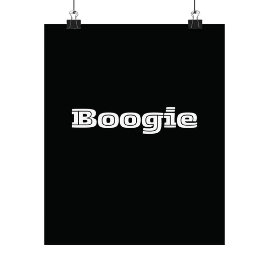 Boogie Black Matte Vertical Poster, Dance, Wall Art, You Frame, Home Decor, Dorm, Gift, Gender Neutral, Under 20 Dollars, Birthday Christmas