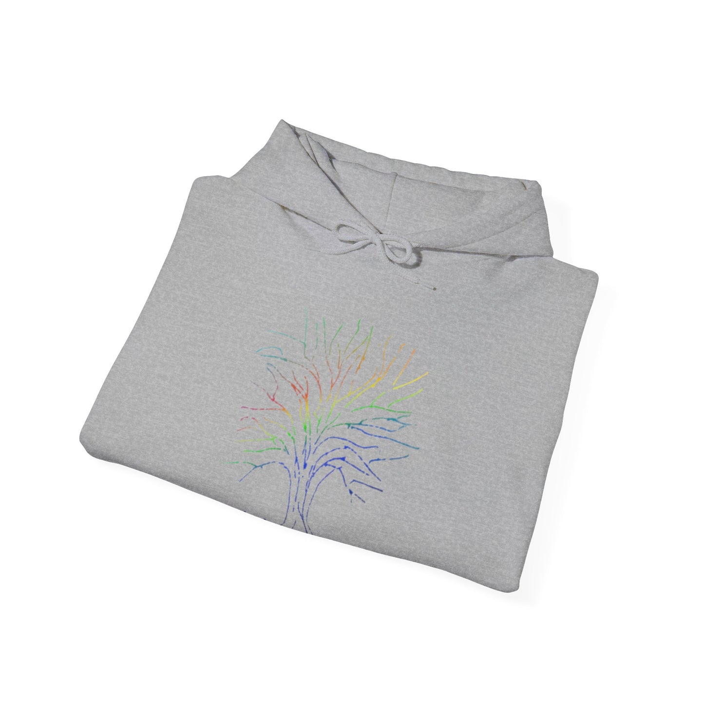 Its Just Life Rainbow Tree Unisex Heavy Blend™ Hooded Sweatshirt, tree shirt, rainbow, hoodie, colorful, pride, colorful tree, gift, nature