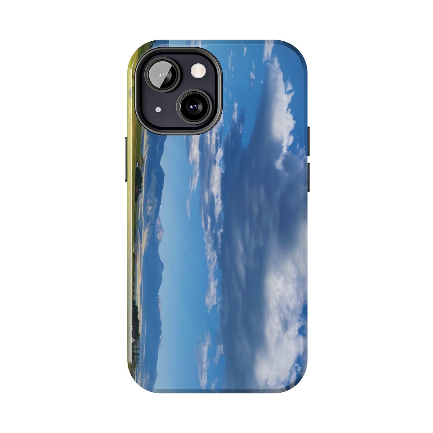 Western Clouds and Mountains Tough Phone Cases, iPhone & Samsung cases, wireless charging, sky, nature, landscape, original photo, gifts