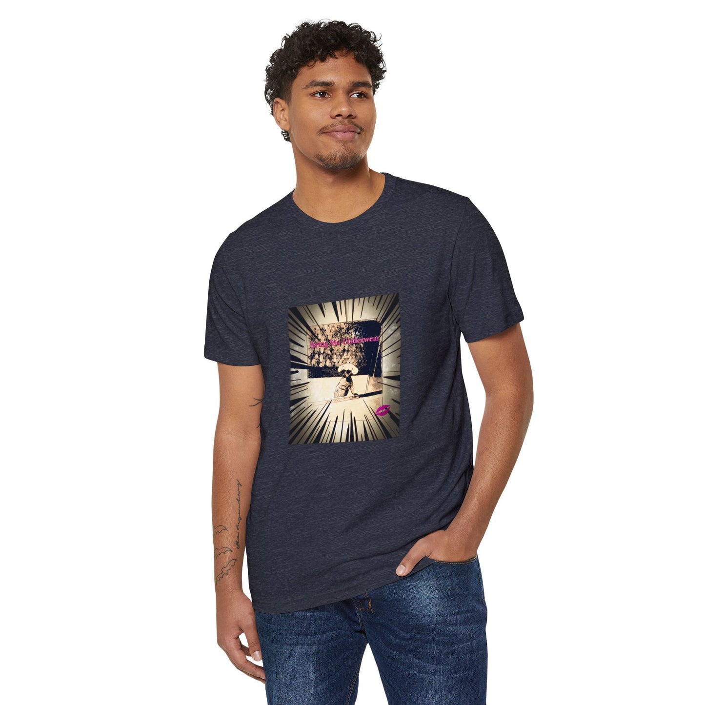 Poodle Graphic T-Shirt, Dog Lover Tee, Unisex Recycled Organic Shirt, Bath Time Apparel, Bring Me Underwear Design