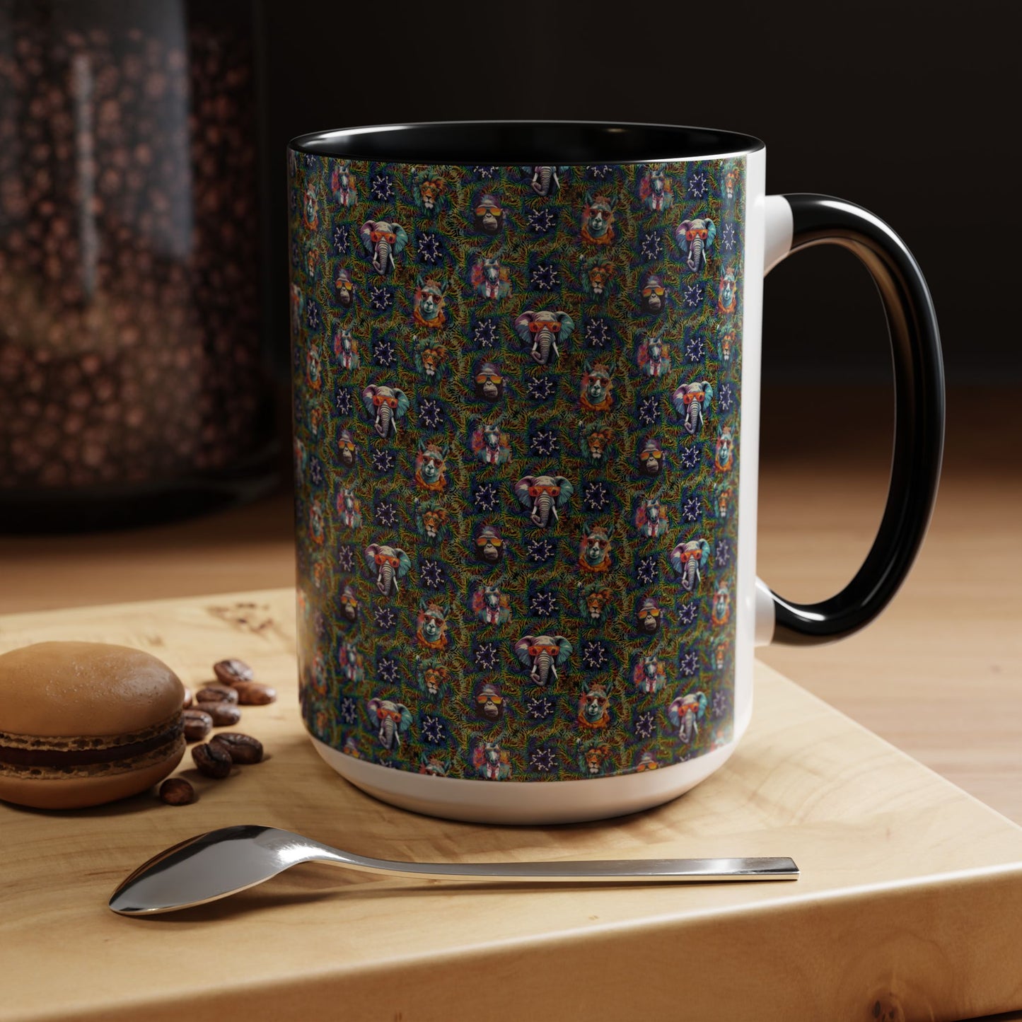 Wild & Cool Creatures Coffee Mug, Tea Cup, 5 Colors, Ceramic, BPA-Free, Gift Mom Dad Teen Kid Friend Coworker Birthday Christmas Cheap Gift