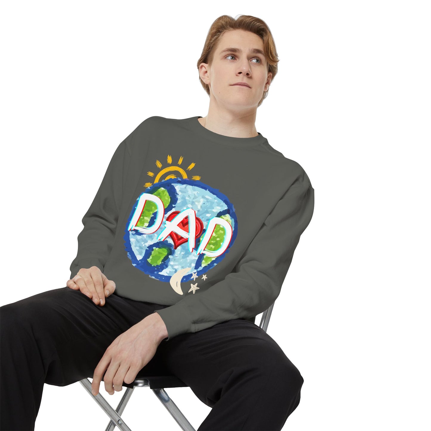 Dad's World Graphic Unisex Sweatshirt for Father's Day