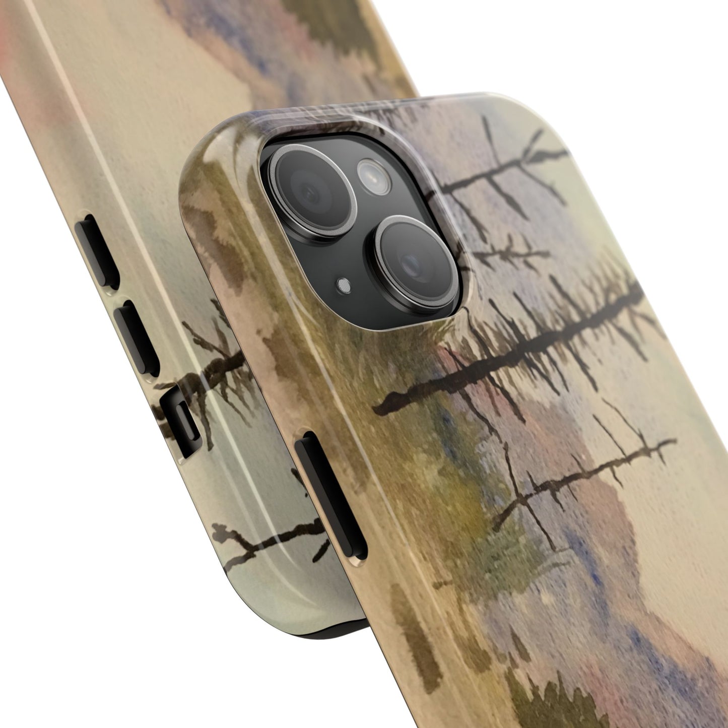 Glacier National Park After Fire Tough Phone Cases, iPhone & Samsung cases, wireless charging, mountains, nature, original artwork, gifts