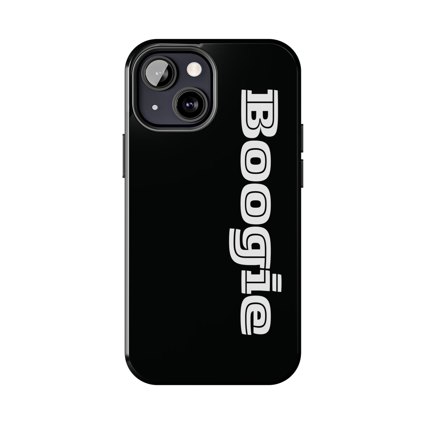 Boogie Black Tough Phone Cases, iPhone Samsung cases, wireless charging, gender neutral women men friends kids teens gift birthday Christmas