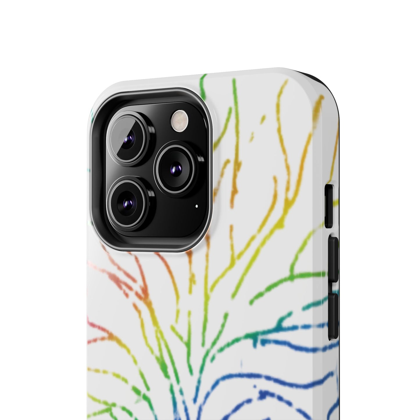 Rainbow Tree Tough Phone Cases - Colorful Nature Love Pride Gender Neutral Gifts for Friends, iPhone Samsung Wireless Charging Cover, LGBTQ+