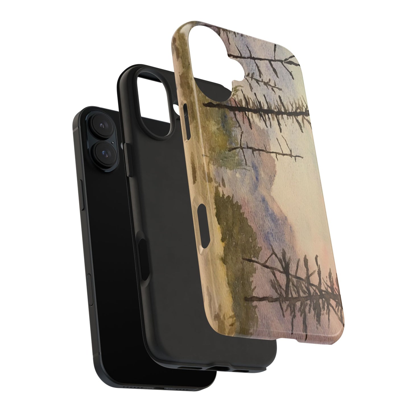 Glacier National Park After Fire Tough Phone Cases, iPhone & Samsung cases, wireless charging, mountains, nature, original artwork, gifts