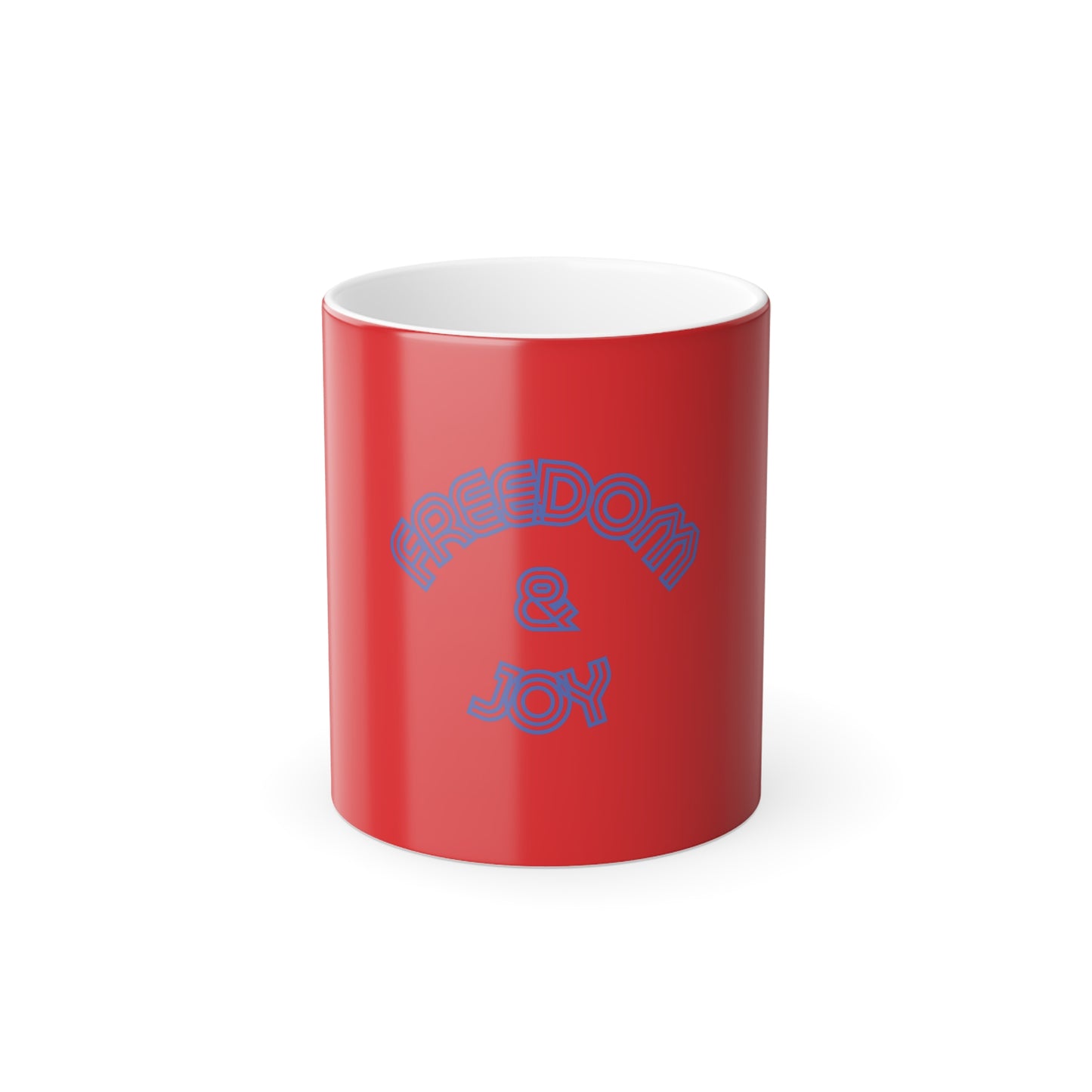 Freedom & Joy Red Color Morphing Mug