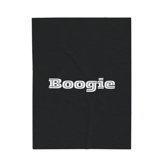 Boogie Black Velveteen Blanket, Fun, Dance, Cozy Throw, Home Decor, Dorm, Bed Cover, Couch Blanket, Women Men Teens Kids Birthday Christmas