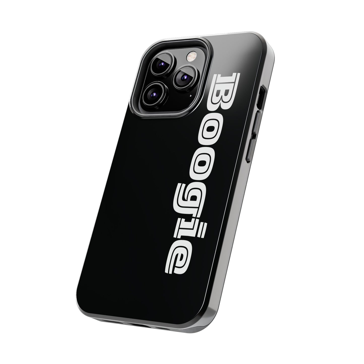 Boogie Black Tough Phone Cases, iPhone Samsung cases, wireless charging, gender neutral women men friends kids teens gift birthday Christmas