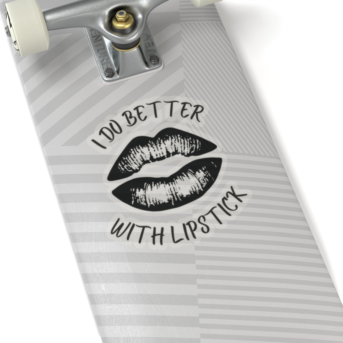 Lipstick Kiss-Cut Stickers - Lips Sticker, Black, Lip Design Decals for Journals, Laptops, Water Bottles, Scrapbooking, Feminine Accessories