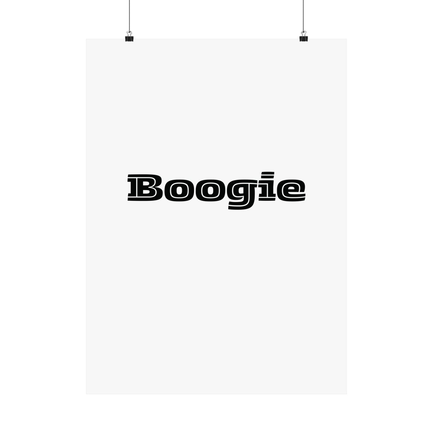 Boogie White Matte Vertical Poster, Dance, Wall Art, You Frame, Home Decor, Dorm, Gift, Gender Neutral, Under 20 Dollars, Birthday Christmas