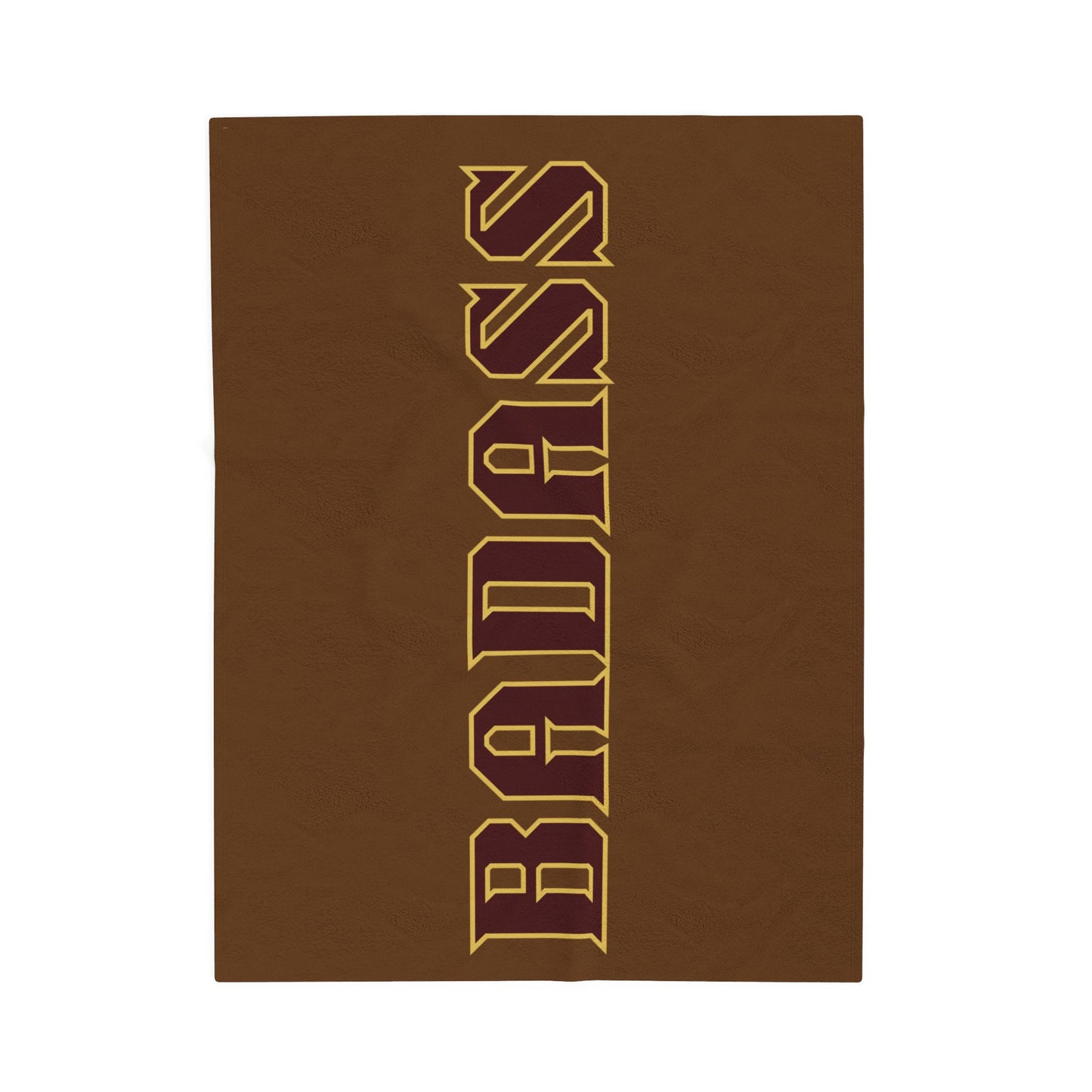 Dark Brown Badass Velveteen Blanket, Cozy Throw, Home Decor, Gift, Bed Cover, Dorm, Couch Blanket, Birthday Wedding Anniversary Christmas