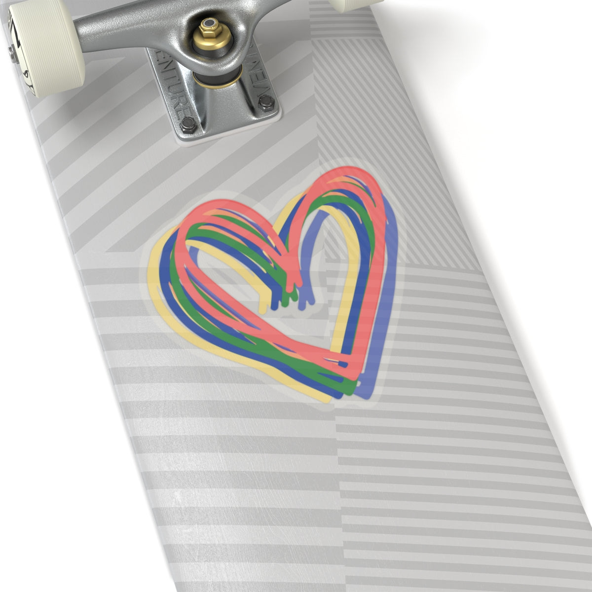 Rainbow Hearts Kiss-Cut Stickers - Colorful Heart Decals for Planners, Scrapbooking, Laptops, Water Bottles, and DIY Crafts