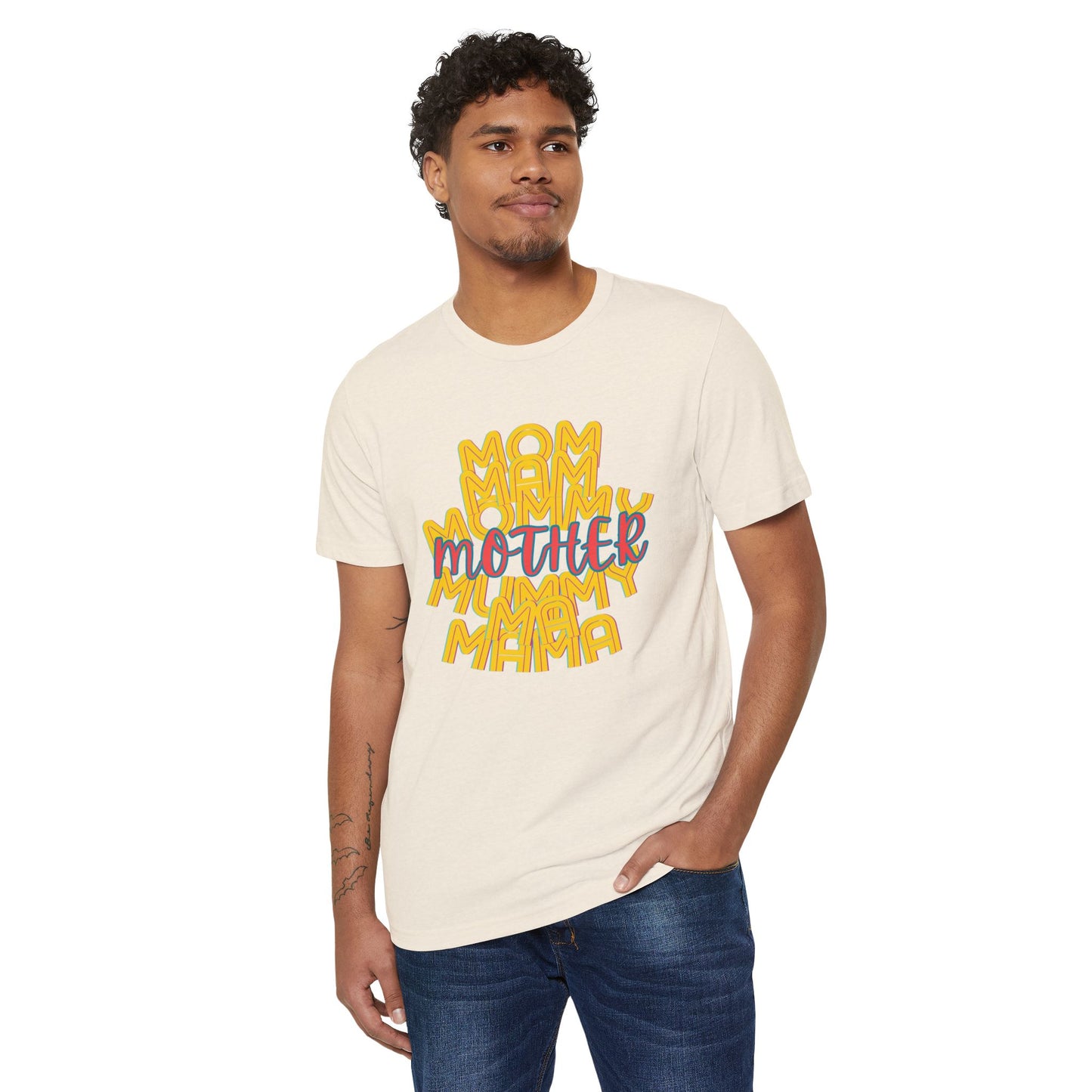 Mother Mama Unisex Recycled Organic T-Shirt, Eco-Friendly Mother's Day Gift, Gender-Neutral Tee, Sustainable Mom Shirt, Earth Day Apparel