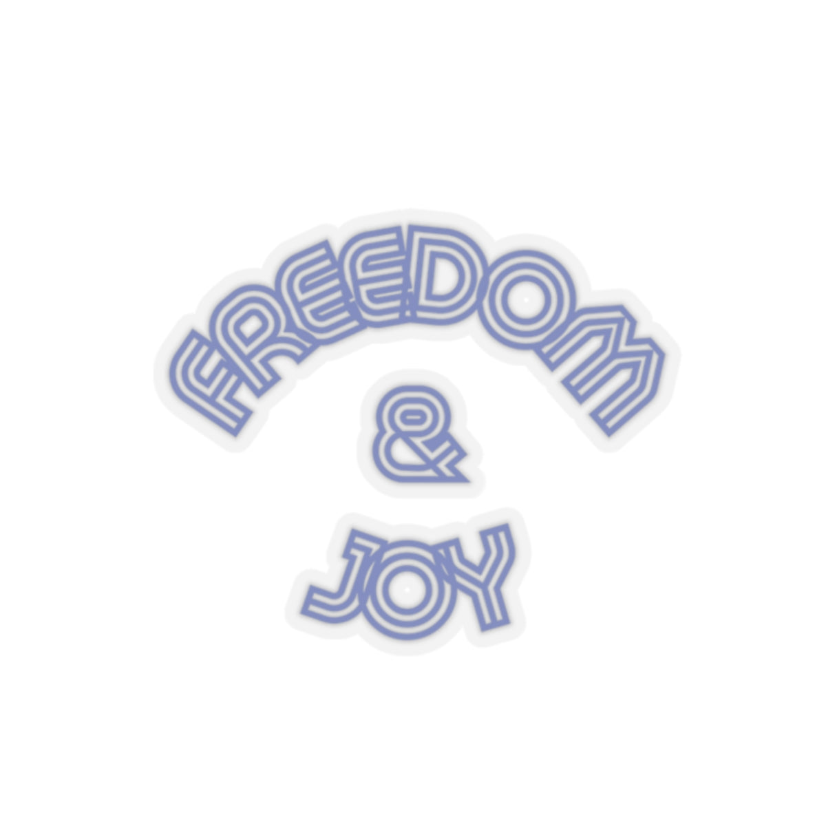 Blue Freedom and Joy Kiss-Cut Stickers, Inspirational Laptop Decal, Fun Water Bottle Sticker, Happy Planner Decoration, Positive Vibe