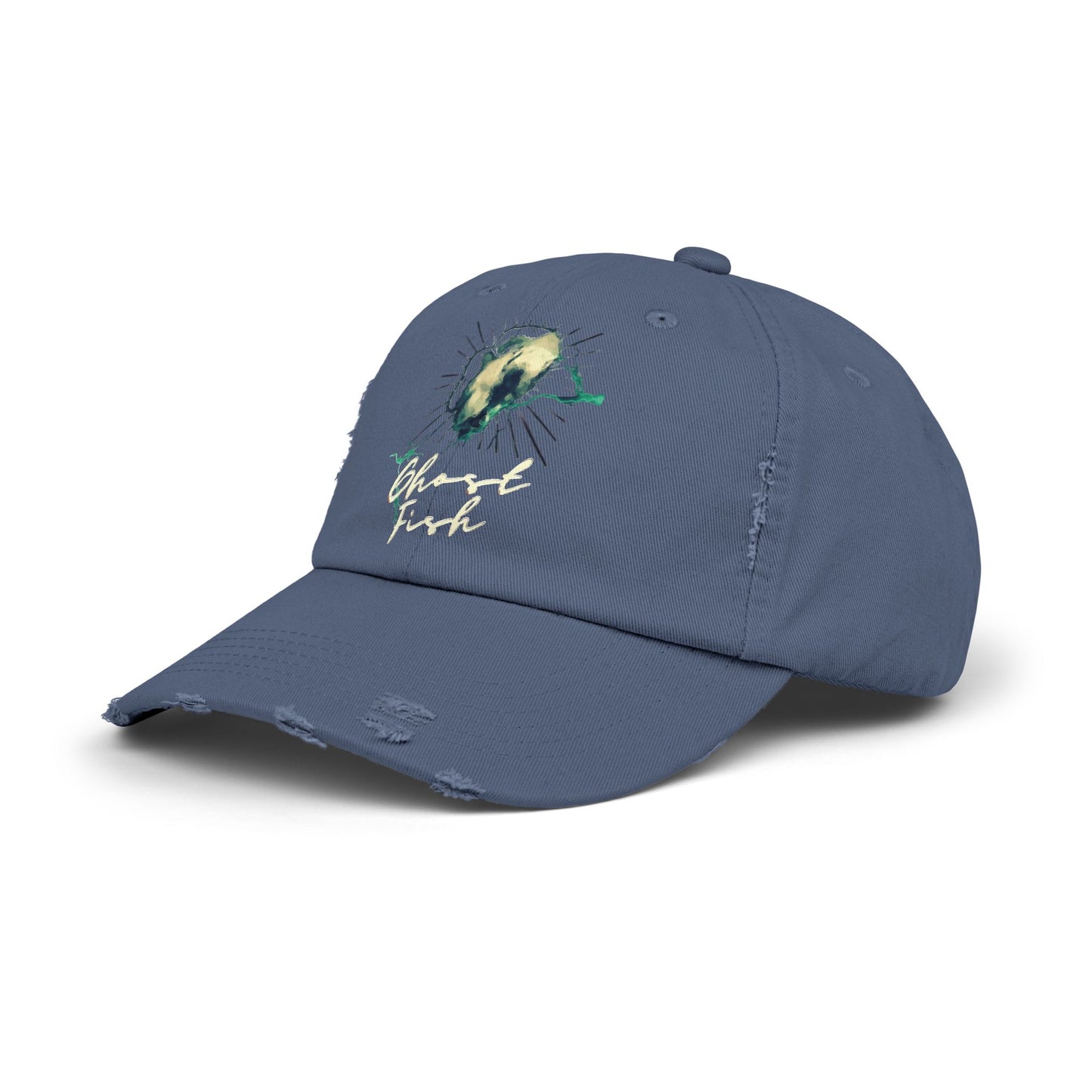 Ghost Fish Unisex Distressed Cap