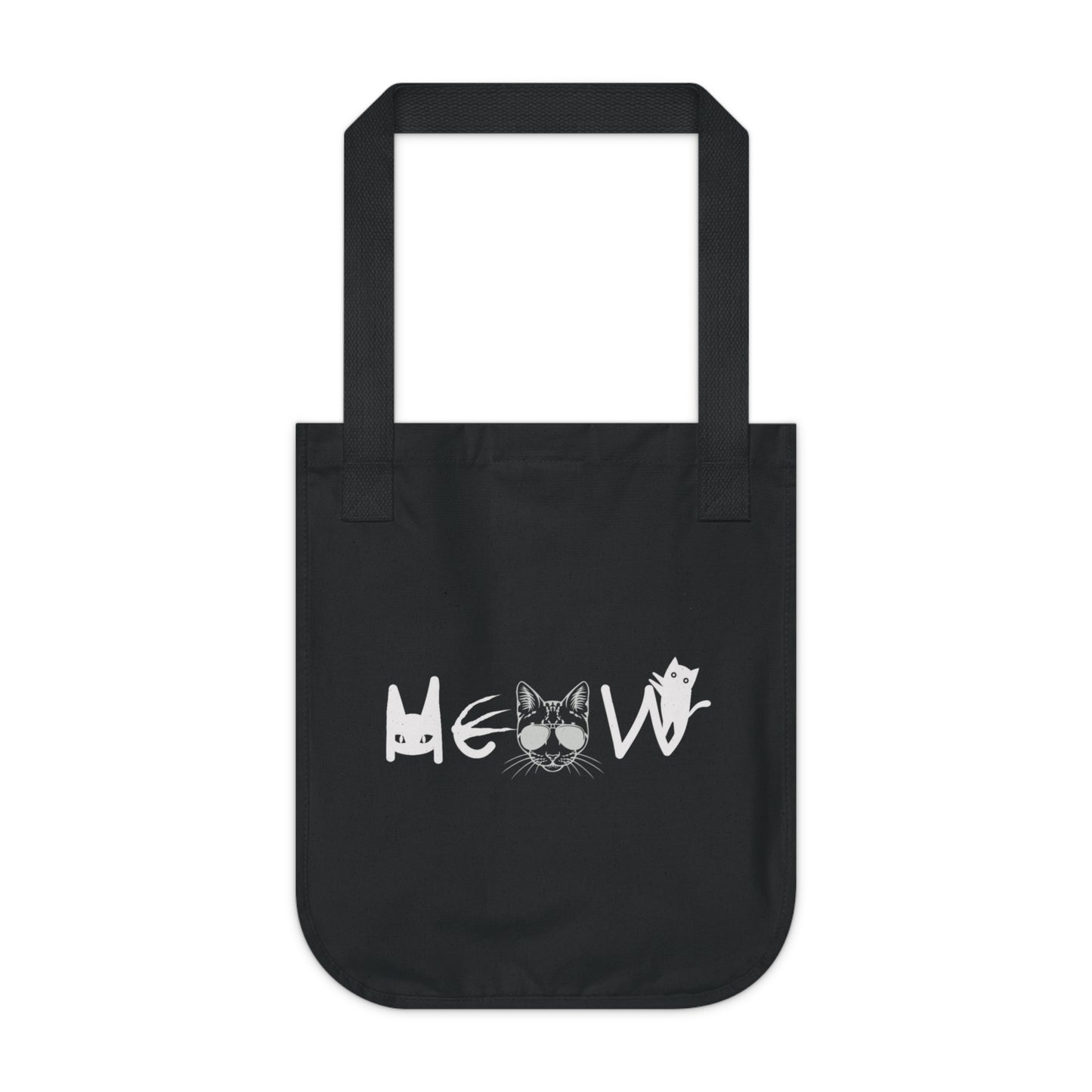 Meow Organic Canvas Tote Bag, Cats, Sassy, Halloween, Election, Gift, Groceries, Shopping, Books, Eco Friendly, Gift Bags, Organic Cotton