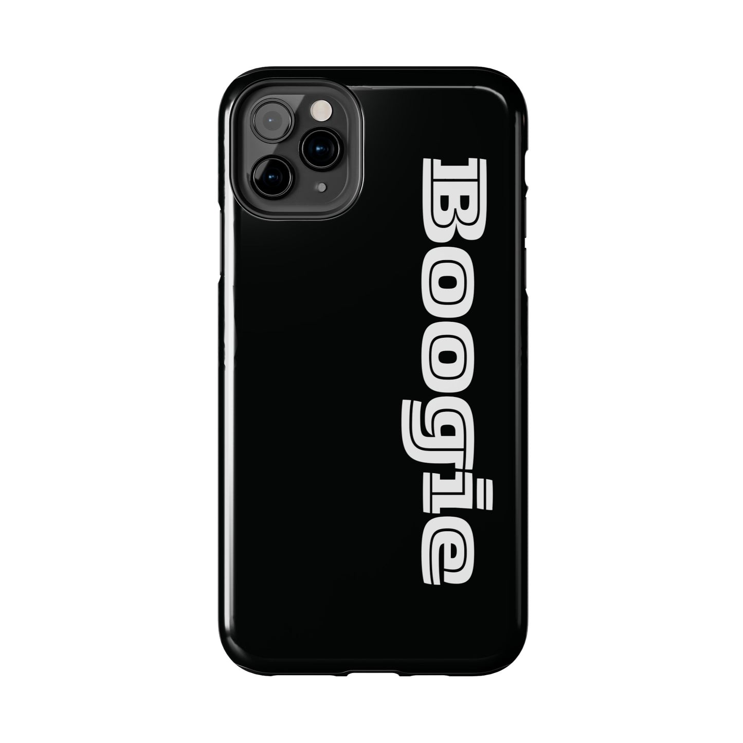 Boogie Black Tough Phone Cases, iPhone Samsung cases, wireless charging, gender neutral women men friends kids teens gift birthday Christmas