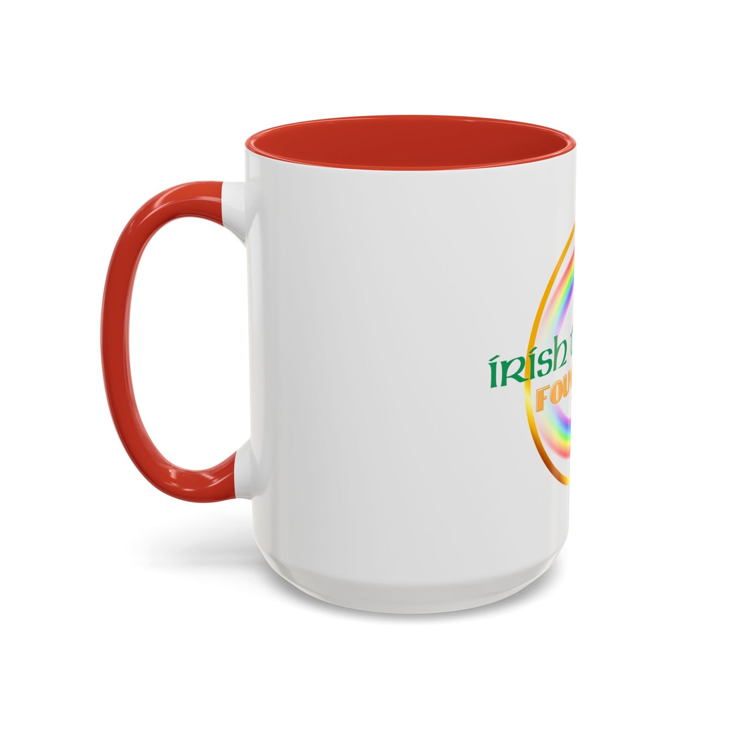 Coffee Mug - Irish Temper Found Here, Rainbow Design, BPA-Free Ceramic, St Patricks Gift