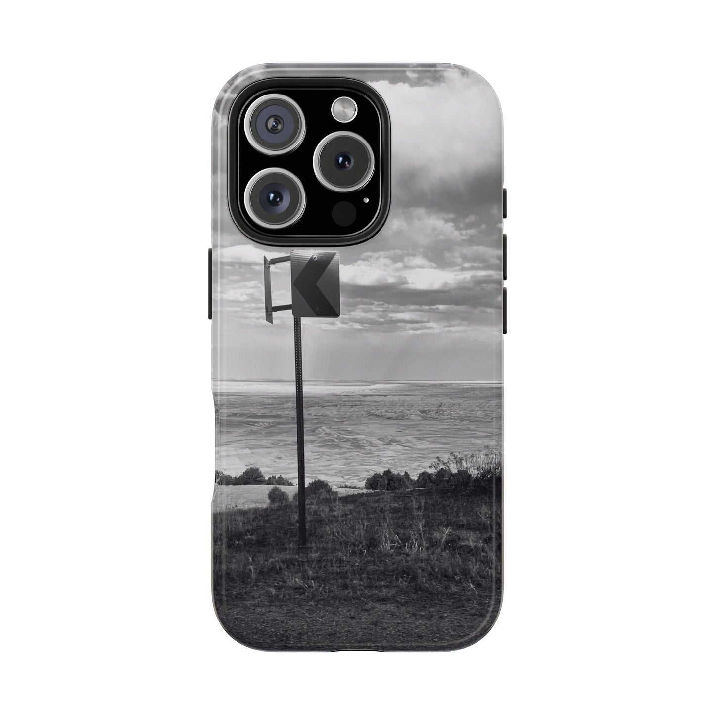 Road Sign Tough Phone Cases, iPhone & Samsung cases, wireless charging, black and white photo, nature, original art, gift birthday Christmas