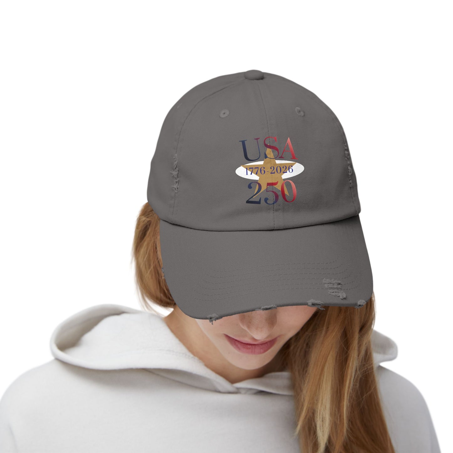 USA 250th Anniversary 1776 Distressed Cap