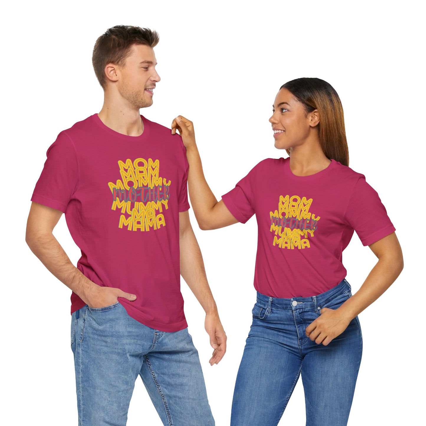 Mother Unisex Tee, Mom Mommy Ma Mam Mama Mummy, Love, Mothers Day, Gifts for Women, Comfy, Soft, Gender Neutral, Short Sleeves
