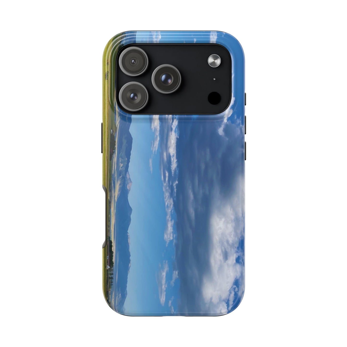 Western Clouds and Mountains Tough Phone Cases, iPhone & Samsung cases, wireless charging, sky, nature, landscape, original photo, gifts