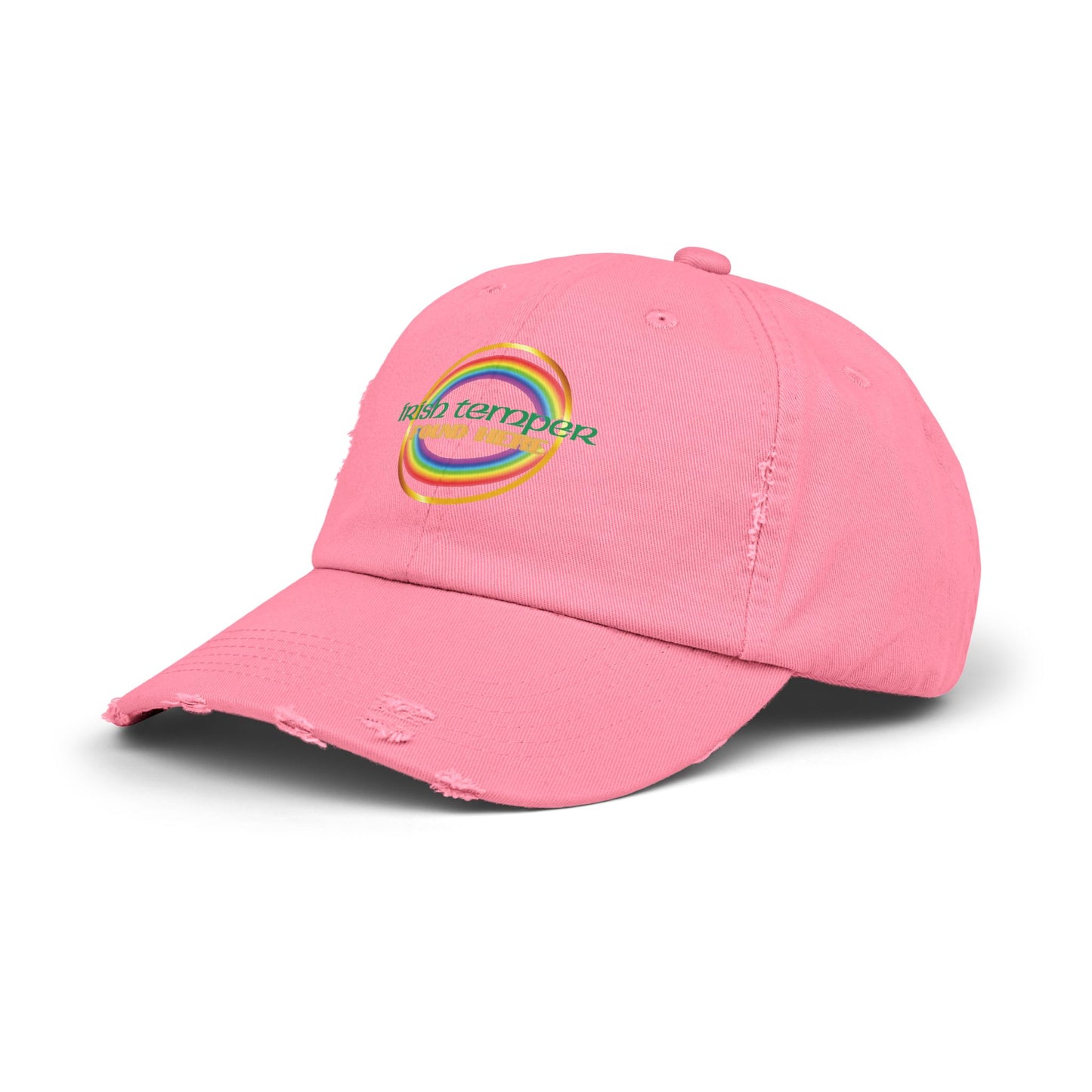 Irish Temper Found Here Funny Unisex Distressed Cap