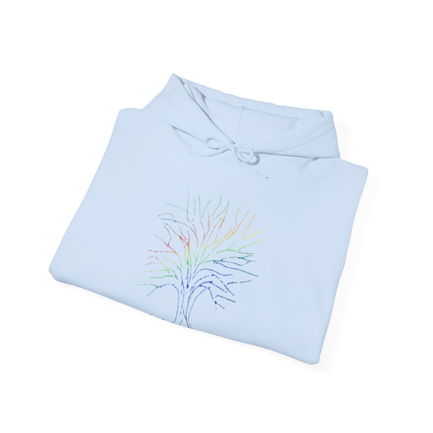 Its Just Life Rainbow Tree Unisex Heavy Blend™ Hooded Sweatshirt, tree shirt, rainbow, hoodie, colorful, pride, colorful tree, gift, nature