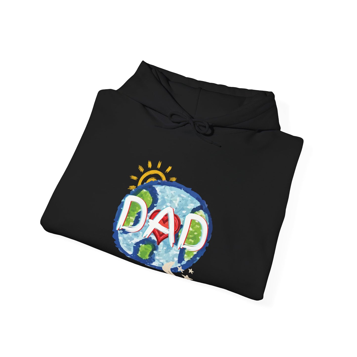 DAD Hooded Sweatshirt - Whole World Sun Moon & Stars Heart Love Fathers Day Gift for Men