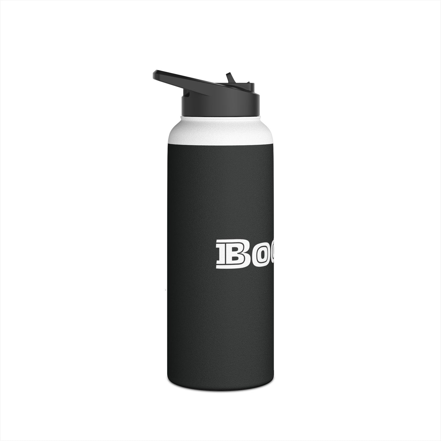 Boogie Black Stainless Steel Water Bottle, Gender Neutral, Gift, Exercise Run Workout, Eco BPA-free, Women Men Teens Gift Birthday Christmas