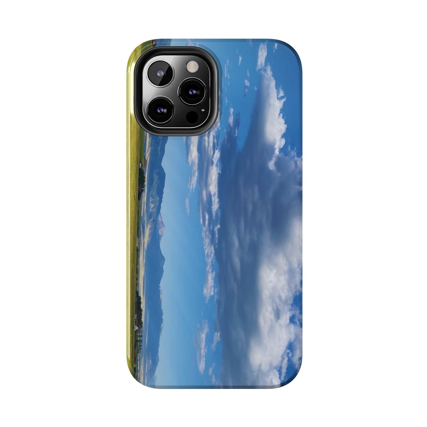 Western Clouds and Mountains Tough Phone Cases, iPhone & Samsung cases, wireless charging, sky, nature, landscape, original photo, gifts