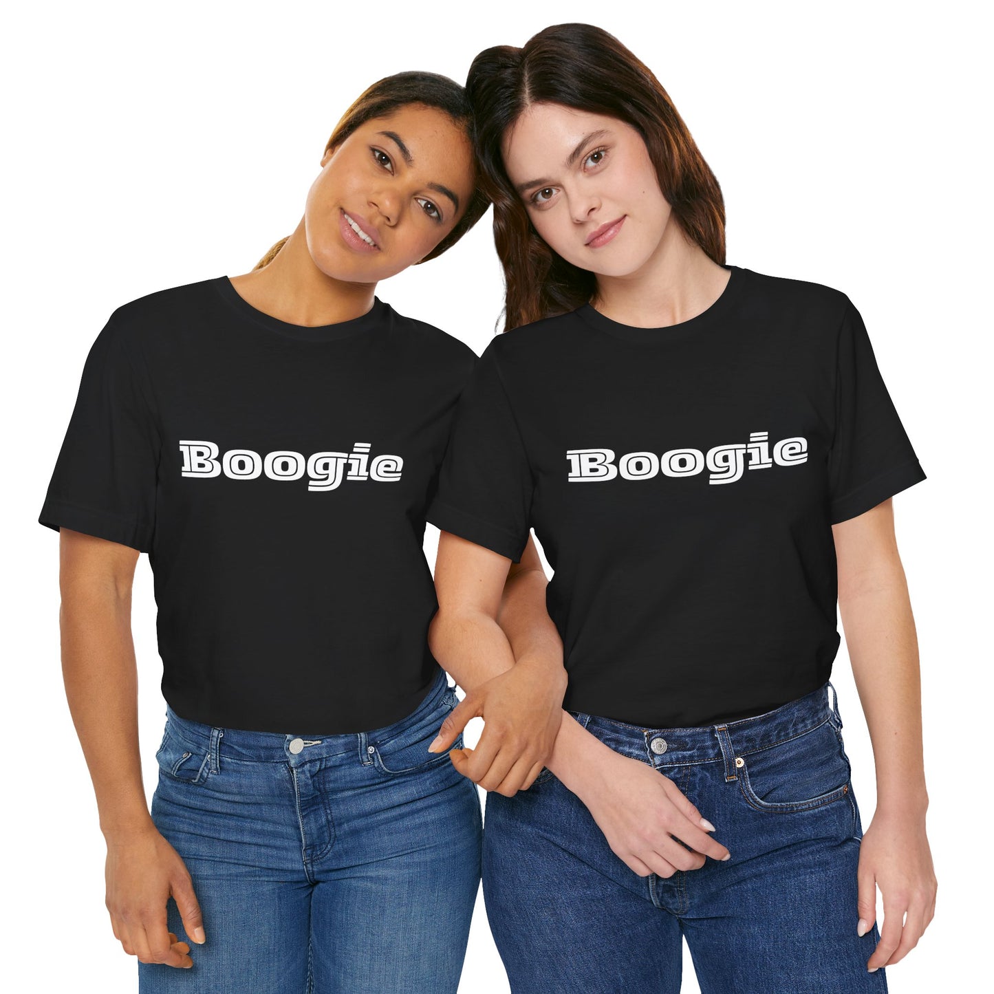 Boogie Black or White Unisex Fun Shirts, Dance, Gift, Comfy, Soft, Casual, Gender Neutral, Short Sleeve Tee, Women, Men, Teens, Friends