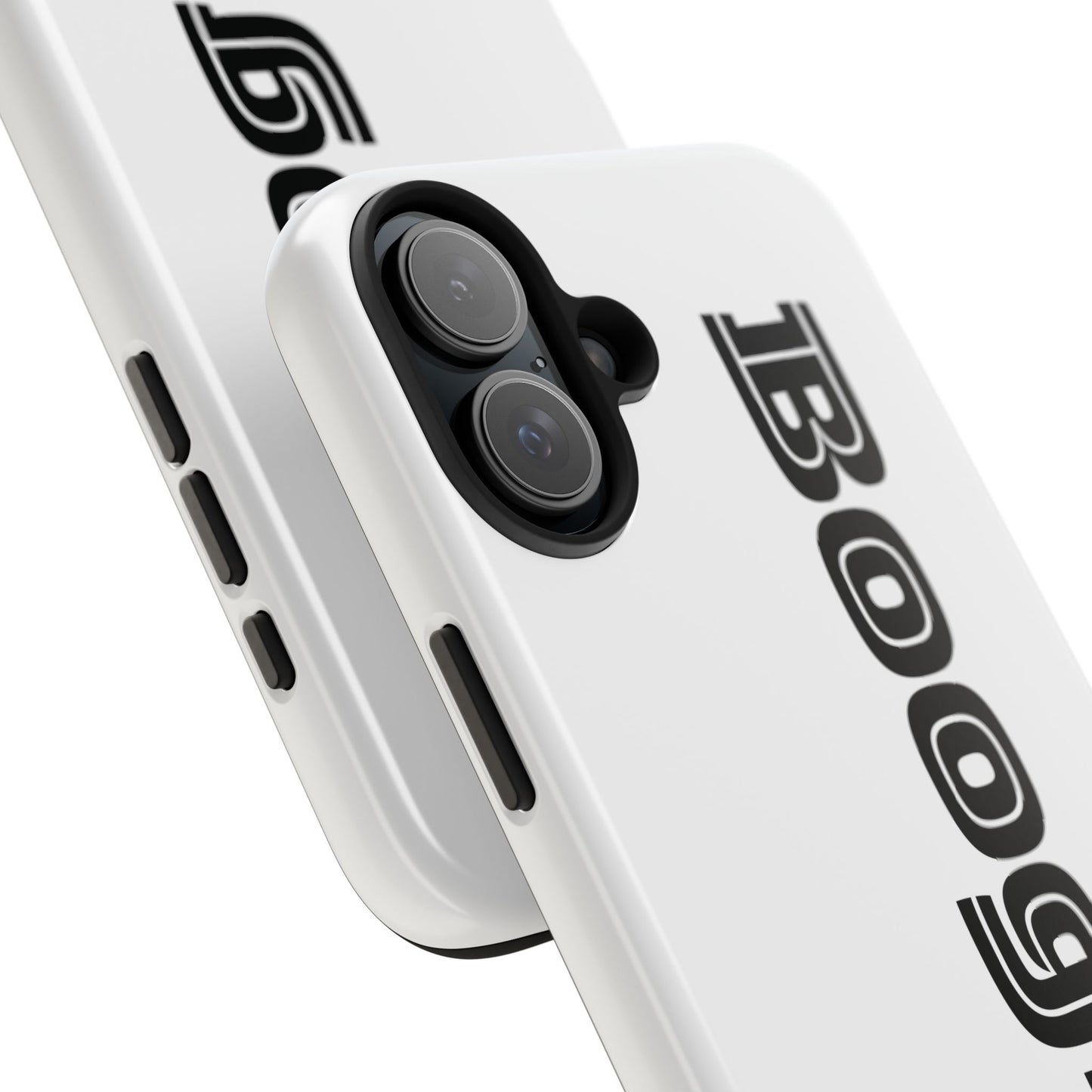 Boogie White Tough Phone Cases, iPhone Samsung cases, wireless charging, gender neutral women men friends kids teens gift birthday Christmas