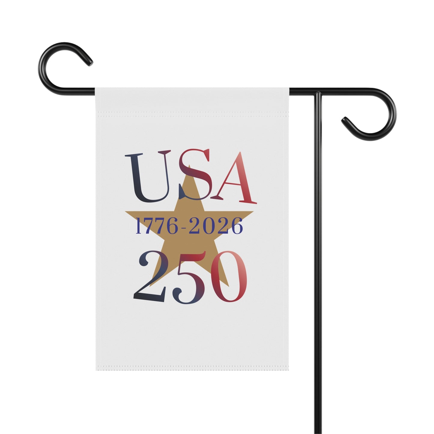 USA 250 Garden Flag – 1776–2026 Bicentennial Patio Banner