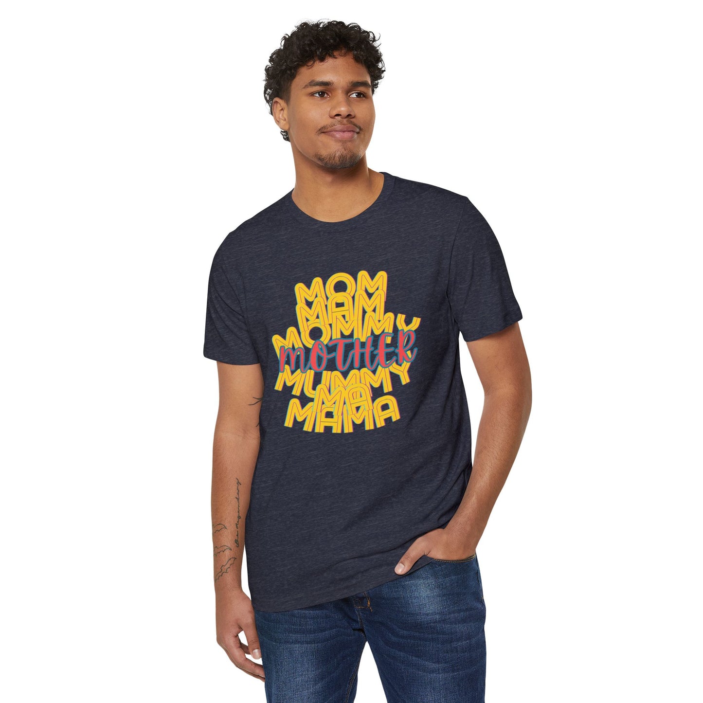 Mother Mama Unisex Recycled Organic T-Shirt, Eco-Friendly Mother's Day Gift, Gender-Neutral Tee, Sustainable Mom Shirt, Earth Day Apparel