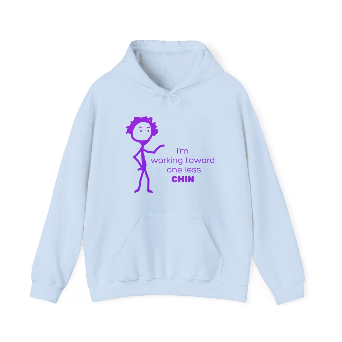 Im Working Toward One Less Chin Unisex Heavy Blend™ Hooded Sweatshirt, fun, hoodie, warm, gift, exercise, aging, gender neutral, men, women