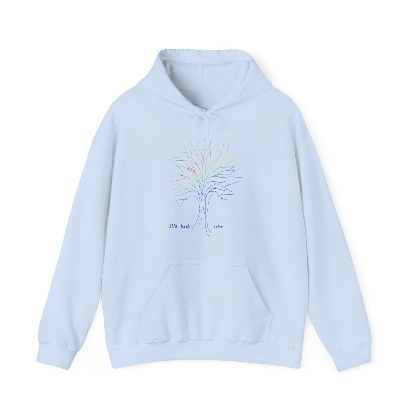 Its Just Life Rainbow Tree Unisex Heavy Blend™ Hooded Sweatshirt, tree shirt, rainbow, hoodie, colorful, pride, colorful tree, gift, nature