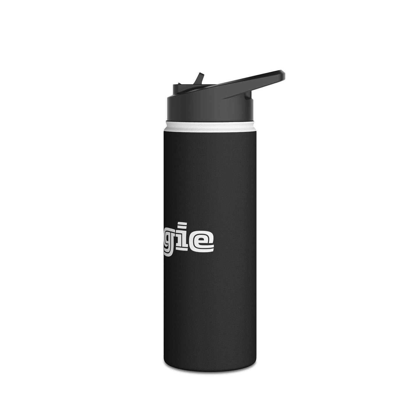Boogie Black Stainless Steel Water Bottle, Gender Neutral, Gift, Exercise Run Workout, Eco BPA-free, Women Men Teens Gift Birthday Christmas