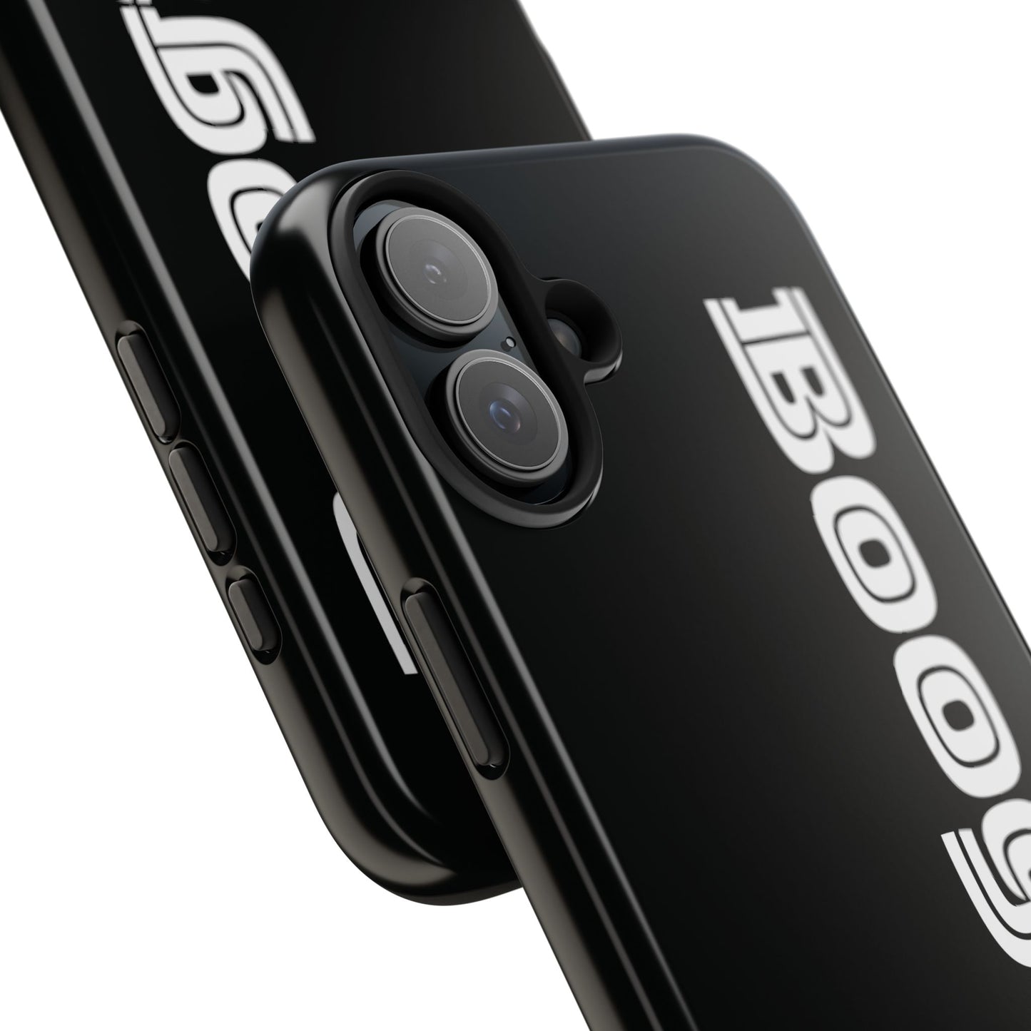 Boogie Black Tough Phone Cases, iPhone Samsung cases, wireless charging, gender neutral women men friends kids teens gift birthday Christmas